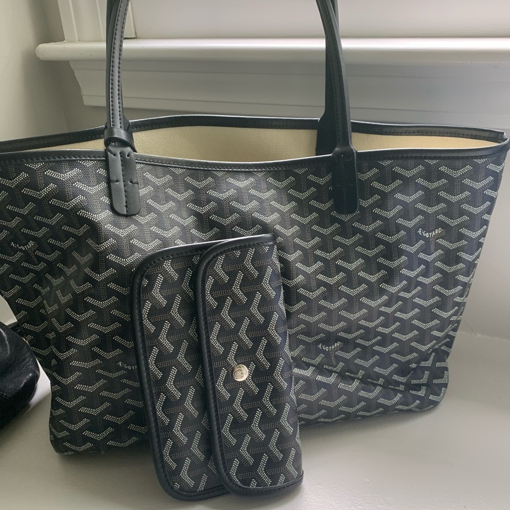 Faux Goyard tote